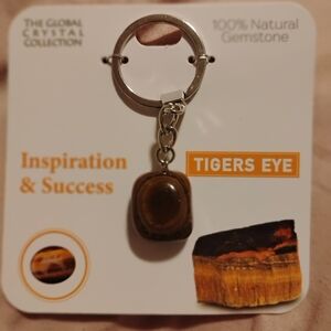 Tigers Eye Gemstone Keychain